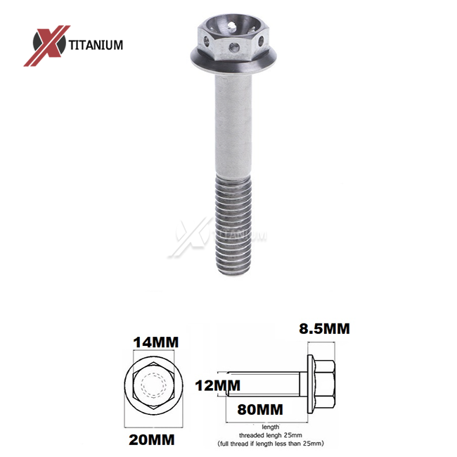 Titanium M12 Race Spec Bolt